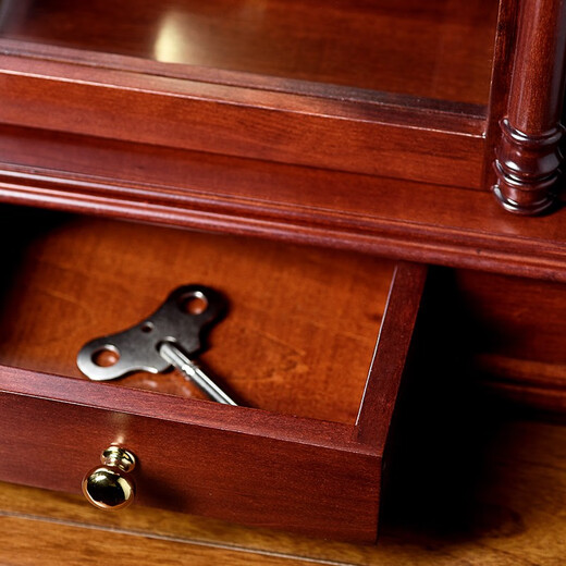 Hanshi (Hense) creative retro mechanical clock clock imported from Germany movement solid wood clock table clock ornaments alarm clock HD50 basswood German five-tone (Rome)