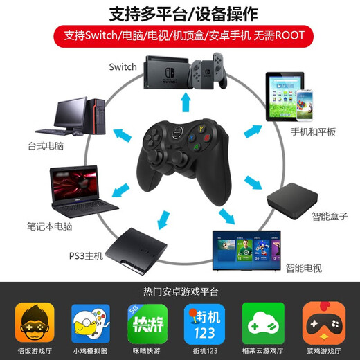 Fun Apple delta simulator Android mobile phone wireless Bluetooth game controller Switch computer Steam Black Myth Goku original god light meets rebirth cell chick Gohan Chang Bluetooth wireless controller