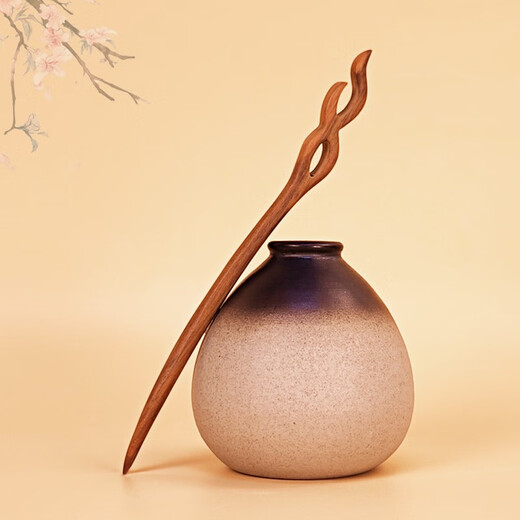 Feihua peach wood hairpin, ancient style hairpin, modern daily wear hair accessory, Hanfu step shake hairpin, wood hairpin, cheongsam headdress, wrapped branches 1 piece