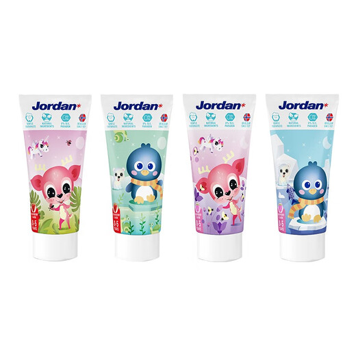 Le dentifrice importé de la Jordanie, le dentifrice pour nourrissons et les enfants, sûr et anti-fluor, empêchent la carie dentaire, la saveur des fruits, le dentifrice, 0-5 ans, la fraise et la saveur de vanille (couleur aléatoire)
