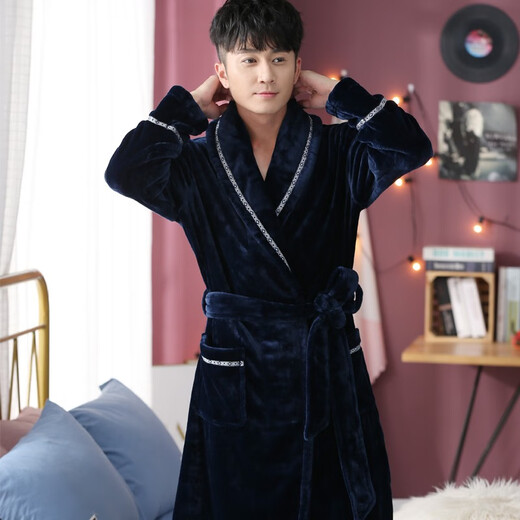 Schöne Flanell -Nachthemd Damen Paar Pyjamas Herbst und Winterkorallen Velvet Bademantel Sty