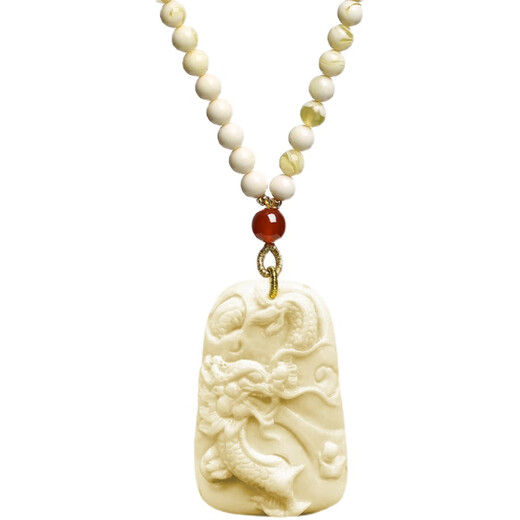 Nilan Pangdonglai's same beeswax Wushi brand natural white pendant for men and women with water drops autumn and winter style sweater chain rose hanging white honey Maitreya Buddha pendant + certificate