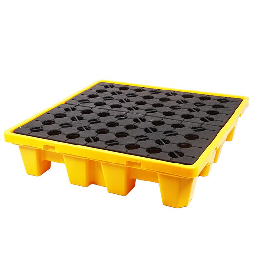 Xingyun Plastic hazardous waste anti-leakage pallet hazardous chemical leakage secondary container leakage waste liquid oil barrel oil connection tray B2 two barrel pallet model 1300*690*150mm
