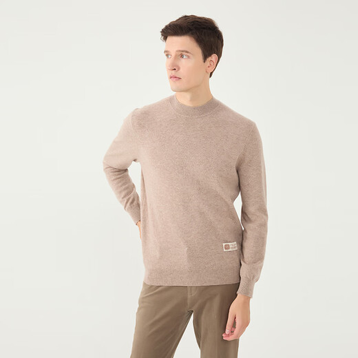 DIDIBOY Didiboer cardigan autumn and winter men's half turtleneck high-end brand business inner sweater camel L 50