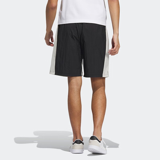 Adidas Shorts Мужские брюки 2025 Летние новые спортивные брюки на открытом воздухе Пятиточечные брюки с плетеной воздухопроницаемые контрастные цветовые сплайки повседневные брюки IP3882 Черный и зеленый xs