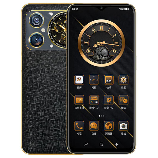 Новый восьмиъядерный смартфон GONEE GT10 6,5-дюймовый двухсторонний двухсторонний большой экран 4G Полный доступ к сети 256 г большой мощности сверхтравенный резервный легкий роскошный роскошный высококачественный бизнес пожилой резервный графит черный 8 Core + 256g