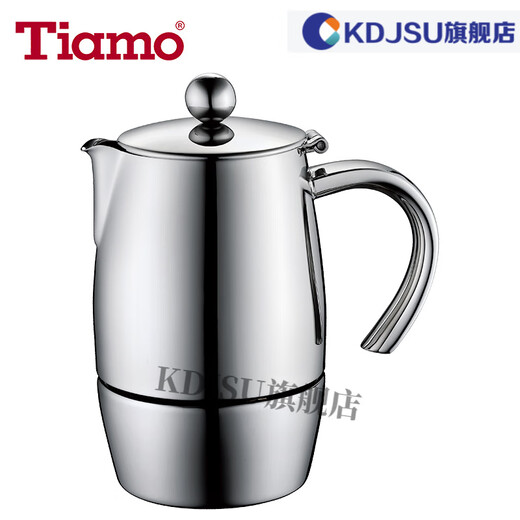 OUOETY2023新款tiamo咖啡壶Tiamo 摩卡壶家用煮咖啡壶不锈钢咖啡壶 HA15 HA15776人份约 300ml