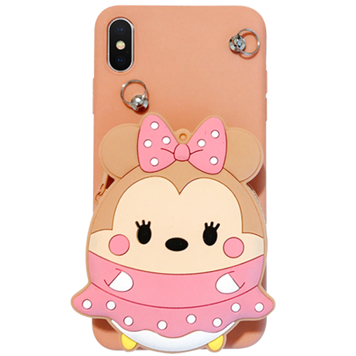 Shield shell (duncoo) cartoon coin wallet Huawei mobile phone case Minnie crossbody strap Internet celebrity women's card bag soft shell anti-fall full package Three-dimensional doll wallet - green dinosaur + crossbody lanyard Honor 50/Huawei nova9 exclusive