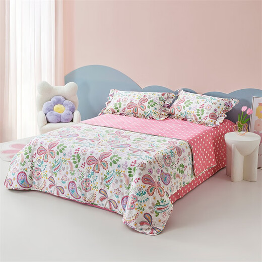 Luolai Quilts para niños para colchas para niños para acondicionadores de aire acondicionados de verano y edredones delgados para los estudiantes de dormitorio individual de verano pueden lavar edredones de verano Story Story Clase A Algodón de algodón 120*150 cm