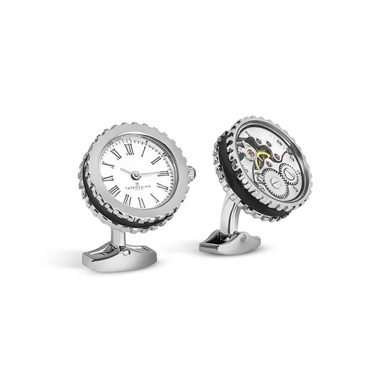 TATEOSSIAN [Chinese Valentine's Gift] RT retro movement pocket watch cufflinks men's exquisite French cuff nail light luxury mechanical pocket watch (spot)