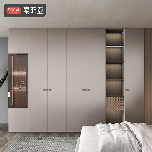 Sophia bedroom wardrobe light luxury master bedroom furniture large wardrobe swing door storage cloakroom whole house custom wardrobe cabinet custom gold