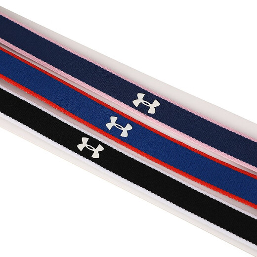 Diadema de Under Armour (Under Armour) para hombres y mujeres Deportes Deportes de sudor que abastece la cabeza de sudor que corre el cinturón anti-sudorbola diadema de baloncesto corbata corbata de corbata 22610623-001/tres paquetes