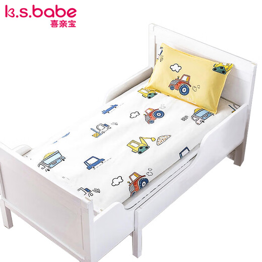 喜亲宝 幼儿园垫子套（不含芯）床单床笠 儿童午睡床品135*60cm汽车款