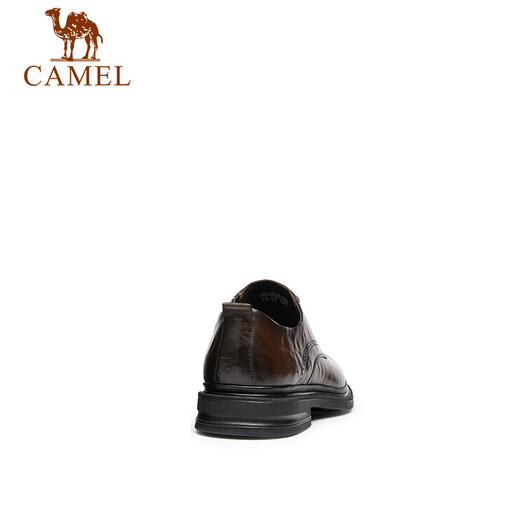 Camel (CAMEL) Derby lightweight and comfortable scratched cowhide business formal men's leather shoes GE12235360 Brown 40