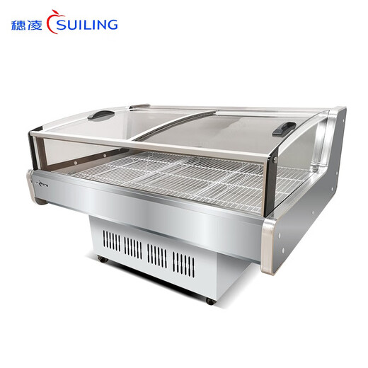 Suiling (SUILING) fresh meat display cabinet braised vegetables cooked food refrigerator commercial horizontal freezer pork preservation cabinet meat freezer cold vegetable display cabinet supermarket refrigerator 2-meter fresh meat cabinet (1988*1120*897mm)