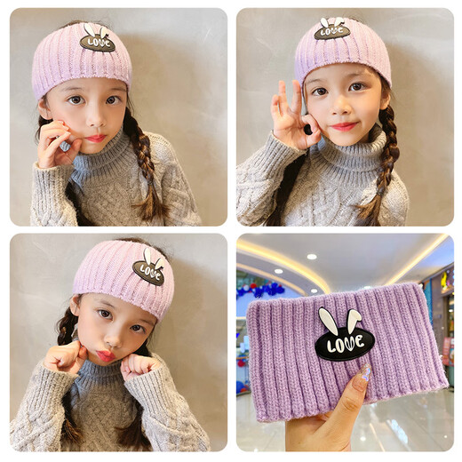 Rongxia children's hairband with wide edge knitted sports internet celebrity same style girl little girl warm forehead windproof headband headband orange min