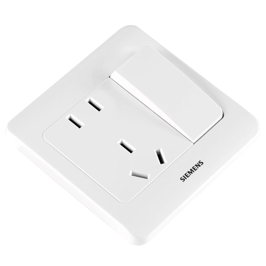 西门子（SIEMENS）开关插座 10A五孔带开关插座 暗装面板 远景雅白色5UB82243NC01