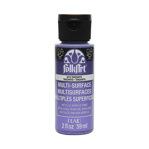 FolkArt Multi-Surface Metallic Pigment Tanzanite 59ml Non-Toxic DIY Paint