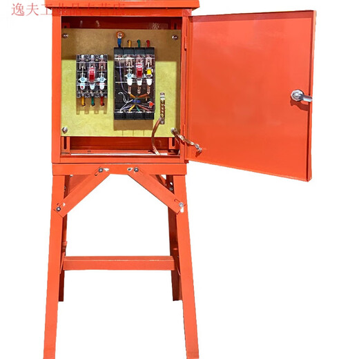 Customized construction site standard three-level distribution box 40A100A160A250A one machine and one gate complete set of brackets military green