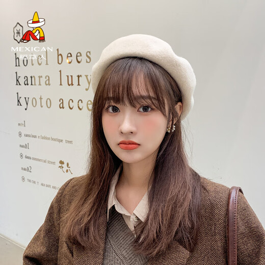 Scarecrow beret women's autumn and winter hat fashion versatile warm ins Korean version of the trendy internet celebrity style painter hat for women big red regular version