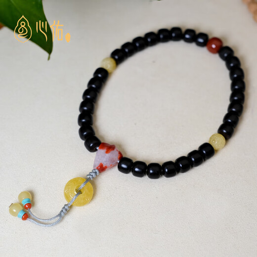 Xinyou Natural Authentic Amber Beeswax Six-Character Mantra Backing the Clouds Passion Seeds Star and Moon Bodhi Literature Pendant Pendant Accessories Lotus Six-Character Mantra Width Approximately 14mm