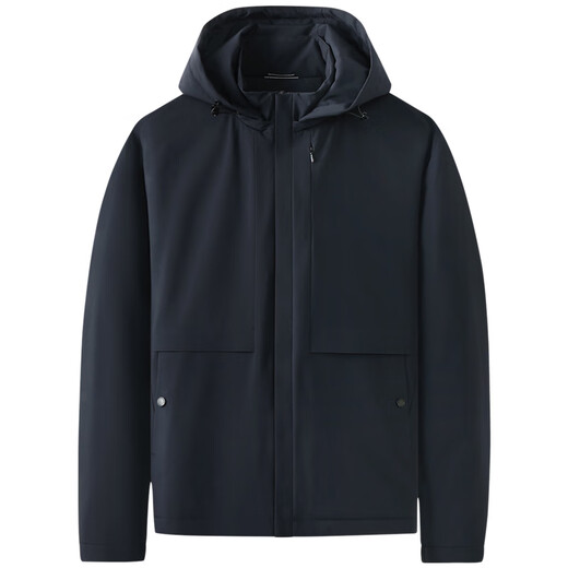 Tanzen mit dem Wolf [Goosevelt Innen unten] Abnehmbare Kapuzenjacke Herren 2025 Herbst und Winter Neue winddichte kalte warme Jacke 1049 Marine Blue 101 2xl (185)