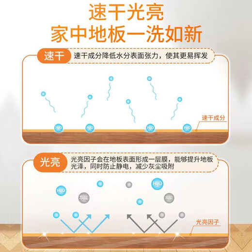 AX floor cleaner, antibacterial floor water, tiles, wooden boards, marble general decontamination floor cleaning liquid, mopping liquid, jasmine fragrance 2L