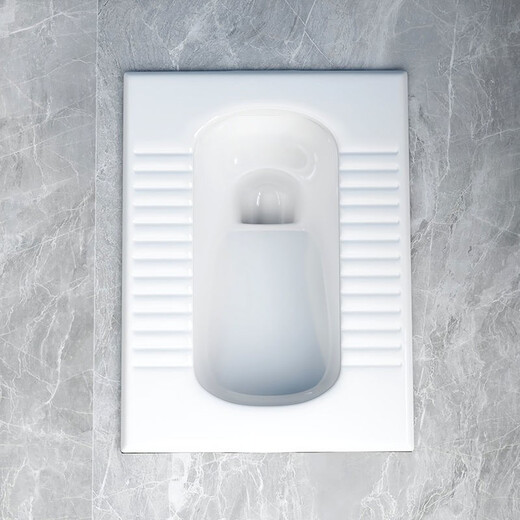 Ronglan squat toilet set household ceramic toilet squat pit with flush tank squat toilet bathroom toilet toilet squat toilet A model with S curve anti-odor front drainage + water tank