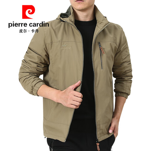 Pier Cardin Chaqueta para hombres Autumn Casual Jacket Men's Spring Men's Clothing 2025 New Men's Autumn Top 9898 [Gray] Tapo extraíble - No hay precio adicional más Velvet XL 180 Especificaciones (150Jin [Jin equivale a aproximadamente 0.5 kg])