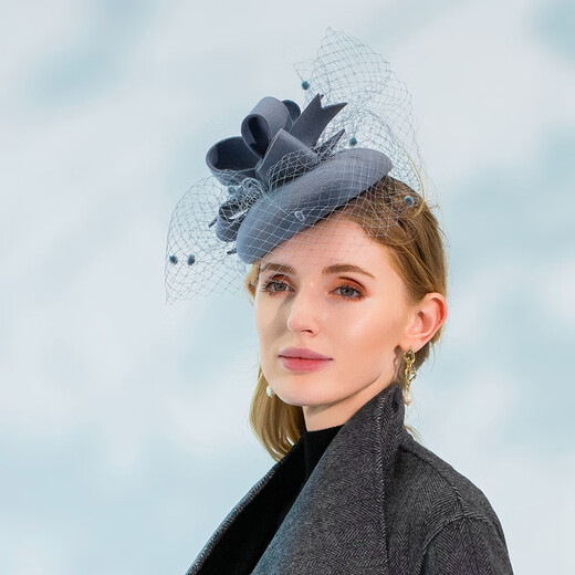 EE Winter New British Style Hat Women's European and American Fashion Banquet Hat Black Adjustable