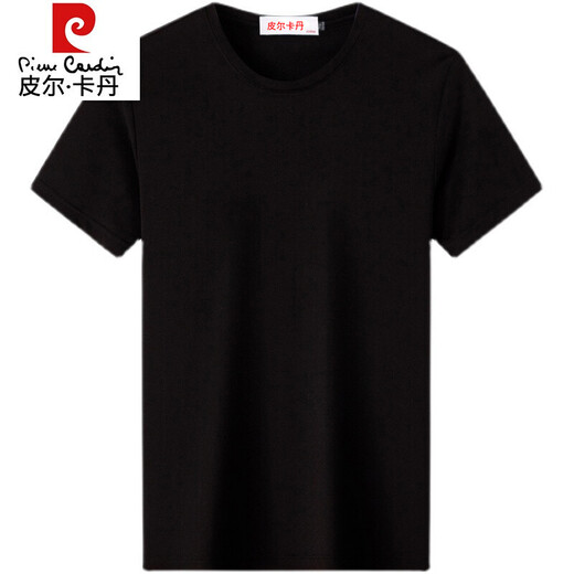 Pierre Cardin Mulberry Silk T-shirt à manches courtes Col à manche masculin Été d'âge moyen et jeunes T-shirt en soie de couleur solide