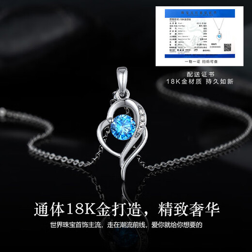 Grace Girl Moissanite 18K Gold Necklace Women's Light Luxury Rose Gold Clavicle Chain for Girlfriend Chinese Valentine's Day Birthday Gift