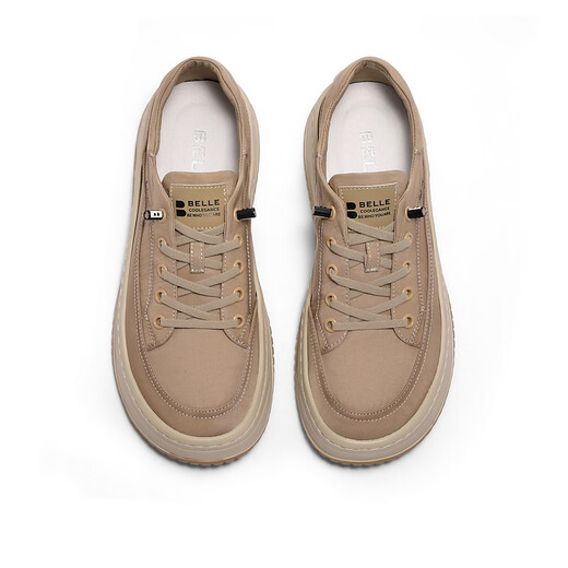 Belle versatile breathable cloth shoes for men's new lightweight outdoor walking casual shoes A1463BM4 apricot color 43 (265mm)
