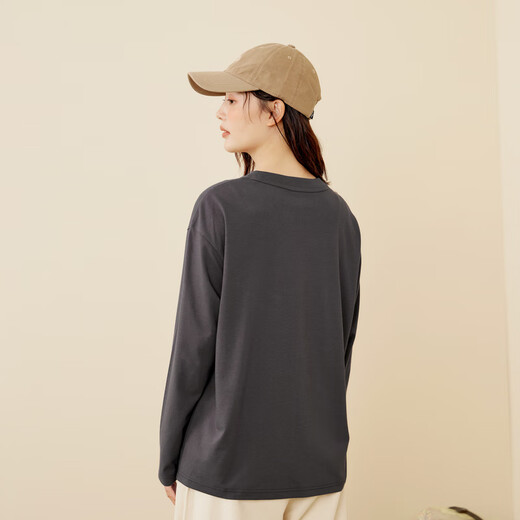 Mini Bala Mini Little Magic Fiber Children's long-sleeved T-shirt Autumn family of three parent-child basic T-shirt