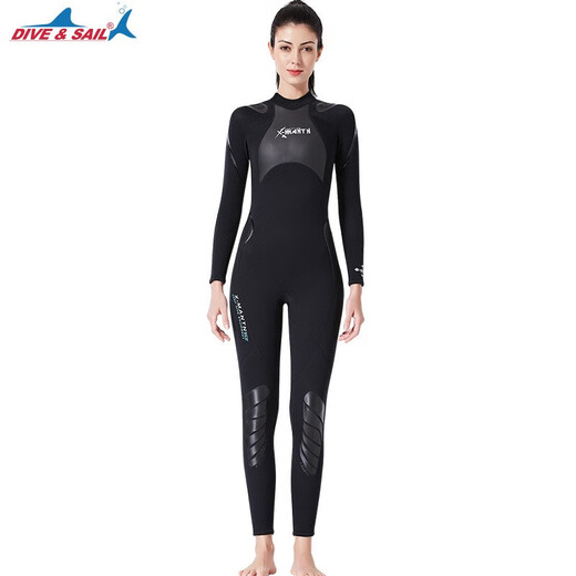 Gumunidaifu thickened warm wetsuit gelcoat winter swimming swimsuit one-piece long-sleeved surfing snorkeling waterproof mother 19491 men's 1 point 5MM S S