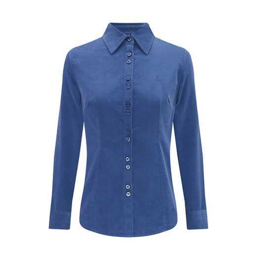 Navikel Italian dinghy women's cotton long-sleeved shirt corduroy slim shirt 2333003506 dark blue XL