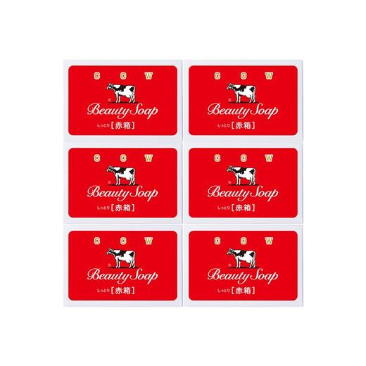 Cow milk alkaline cow brand skin beauty soap 90g*6 red box rose scented face soap imported handmade soap bath soap gentle