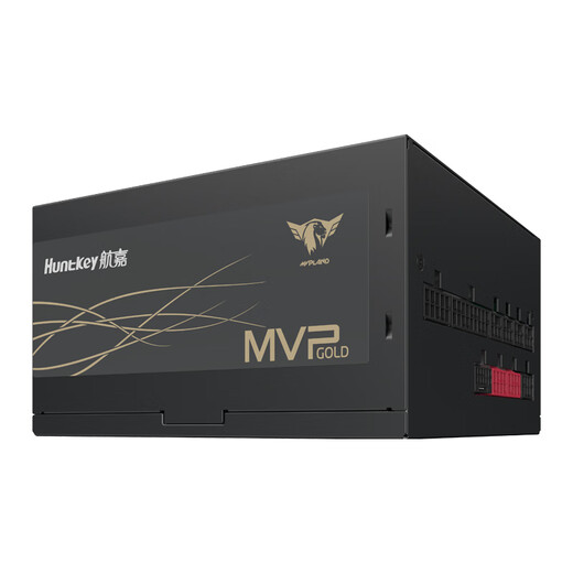 Huntkey WD750EVO dazzling gold Ares desktop host computer power supply rated 750W/850W/1000W/1200W/1600W full module power supply PCIE5.1 interface MVP K850 black-850W gold medal (five-year warranty) full module