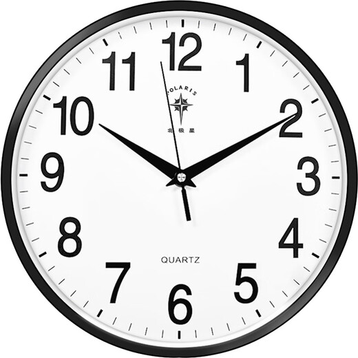 Polaris (POLARIS) wall clock fashion creative living room clock silent simple quartz clock 30cm 2842 black