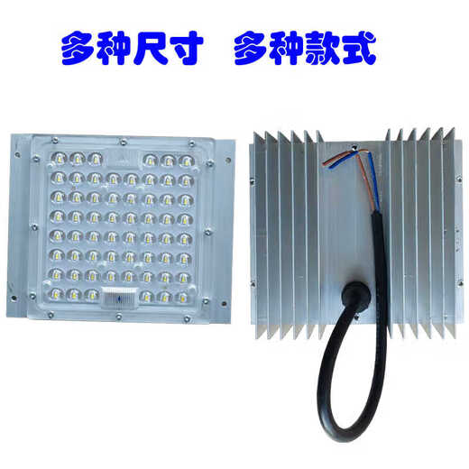 XMSJ定制景观小区D路灯模组光源配件铝模块灯组30W60瓦带驱动电源220V 30W白光120120mm透镜9898mm