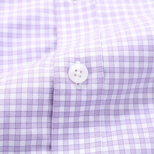 雅戈尔衬衫男秋冬季青年男休闲正装长袖衬衫VLBN119853KBA紫色格纹43