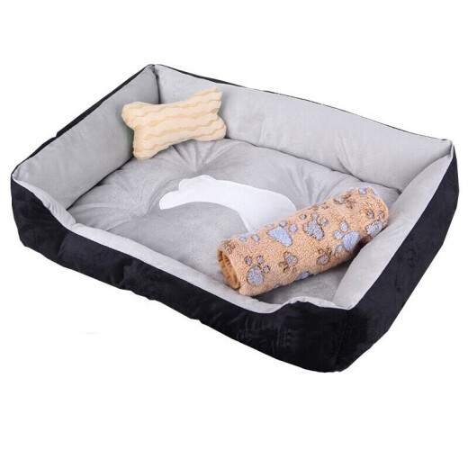 MinkSheen Dog House Cat House Pet House Summer Season Comfortable and Breathable Four Seasons Universal Warm Dog Mat Large Dog Small Dog Gray Large 45Jin [Jin equals 0.5kg] Inside [Small Pillow + Blanket]