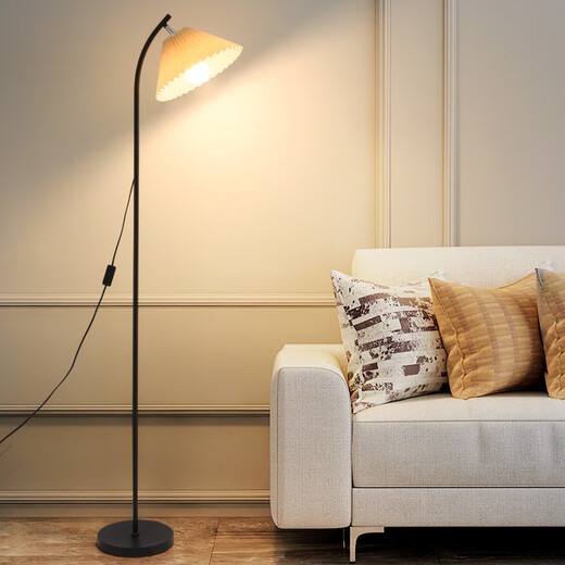 
Shantoulin Village pleated floor lamp LED postmodern creative living room lamp warm atmosphere bedroom bedside lamp Guangdong Zhongshan lamp 1396-warm light-5W