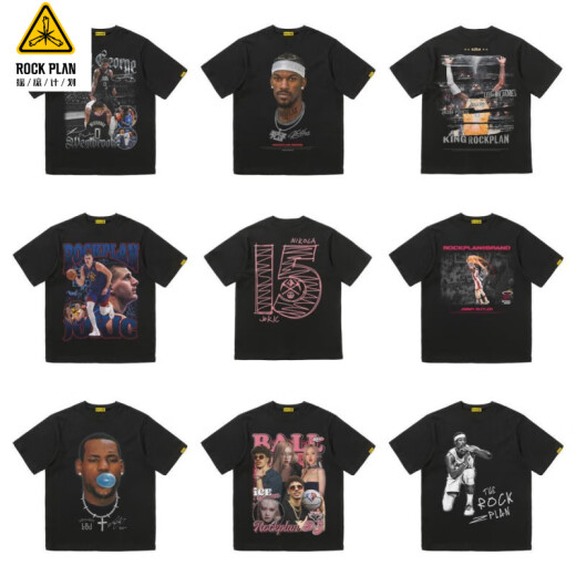 摇滚计划美式T恤 NBA球星罗斯约基奇巴特勒印花夏季重磅短袖 A3895欧文绝杀 M