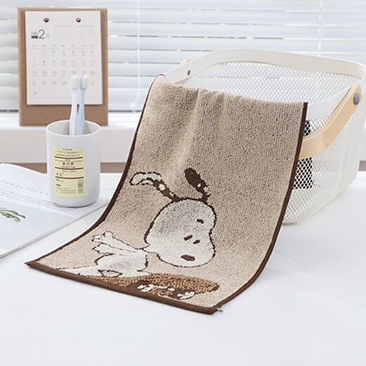 Goldenes Baumwolltuch Snt1047 Snoopy Kinder Haushaltsgesichtswäsche und Bad Weiches Wasser saugfähig und nicht leicht zu schütteln Haare 1 grüner Streifen