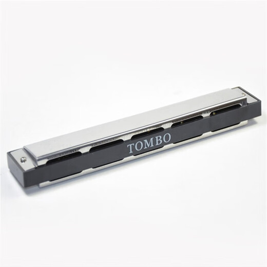 TOMBO imported high-level performance beginner polyphonic HOPE24 hole 6624P adult professional harmonica 24 hole 6624p silver metal lattice 12 pieces + universal harmonica bag VA-2412