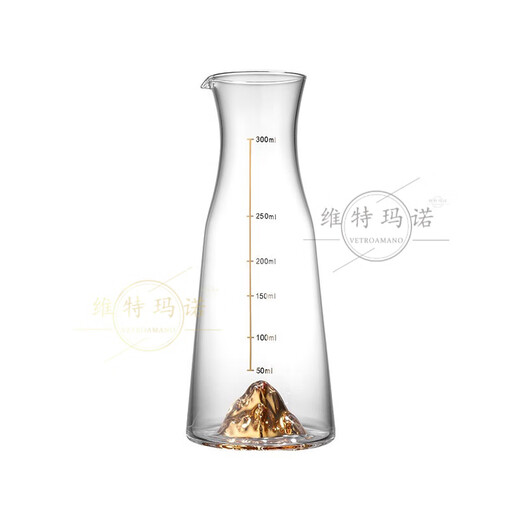 VETROAMANO crystal glass Jinshan white wine cup scale wine divider storage set high-end one-cup spirits cup 8 pots 8 cups handleless Jinshan style