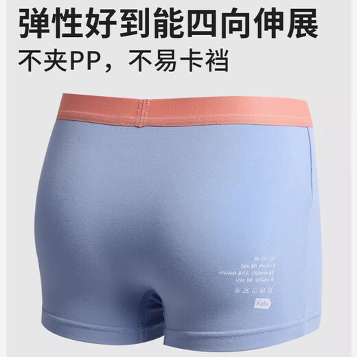 Langsha children's underwear boys Mo cotton solid color boxer type A standard big children's boys cotton breathable and comfortable shorts 170
