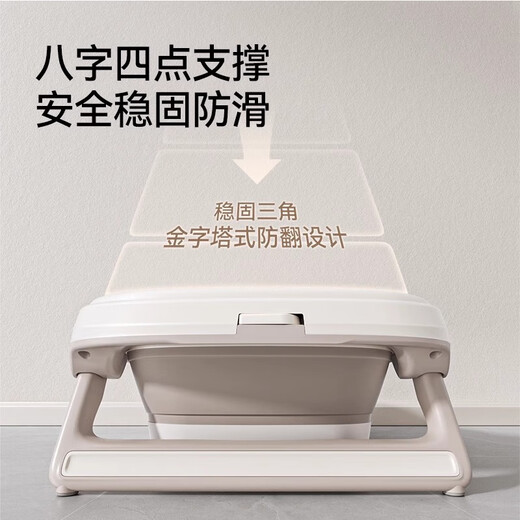 Yeehoo Baby Badewanne Baby Badewanne kann sitzen und sich hinlegen und Neugeborenen -Kinderversorgungen Haushalt große Badewanne Badewanne + Badematte + Haarwaschbecher falten