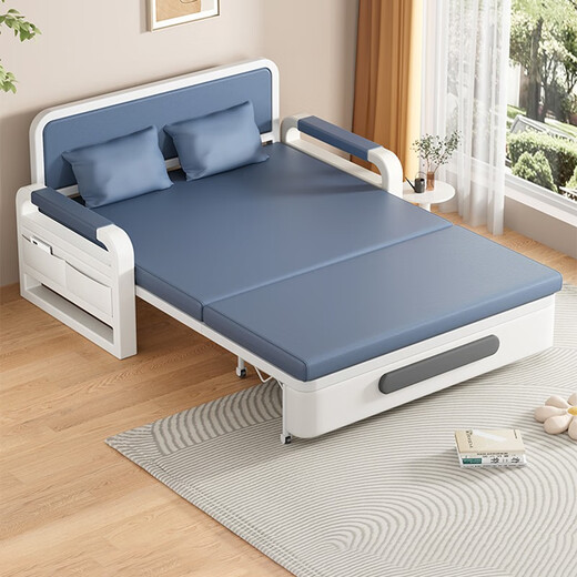 Hanchan-Faltsofa Bett integriert und zweizweckige Mehrfunktionen Teleskop-Klappbett Single-Pulling-Betttechnologie Tuch Katze Kratzen Stoffbett 0,82 Meter normales Modell + 5 cm Schwamm